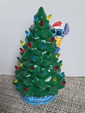 Disney Lilo & Stitch Ceramic Christmas Tree Light Up Multicolor Holiday Decor 12